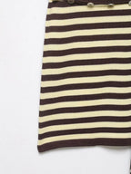Striped Halter Bodycon Knit Mini Dress
