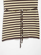 Striped Halter Bodycon Knit Mini Dress