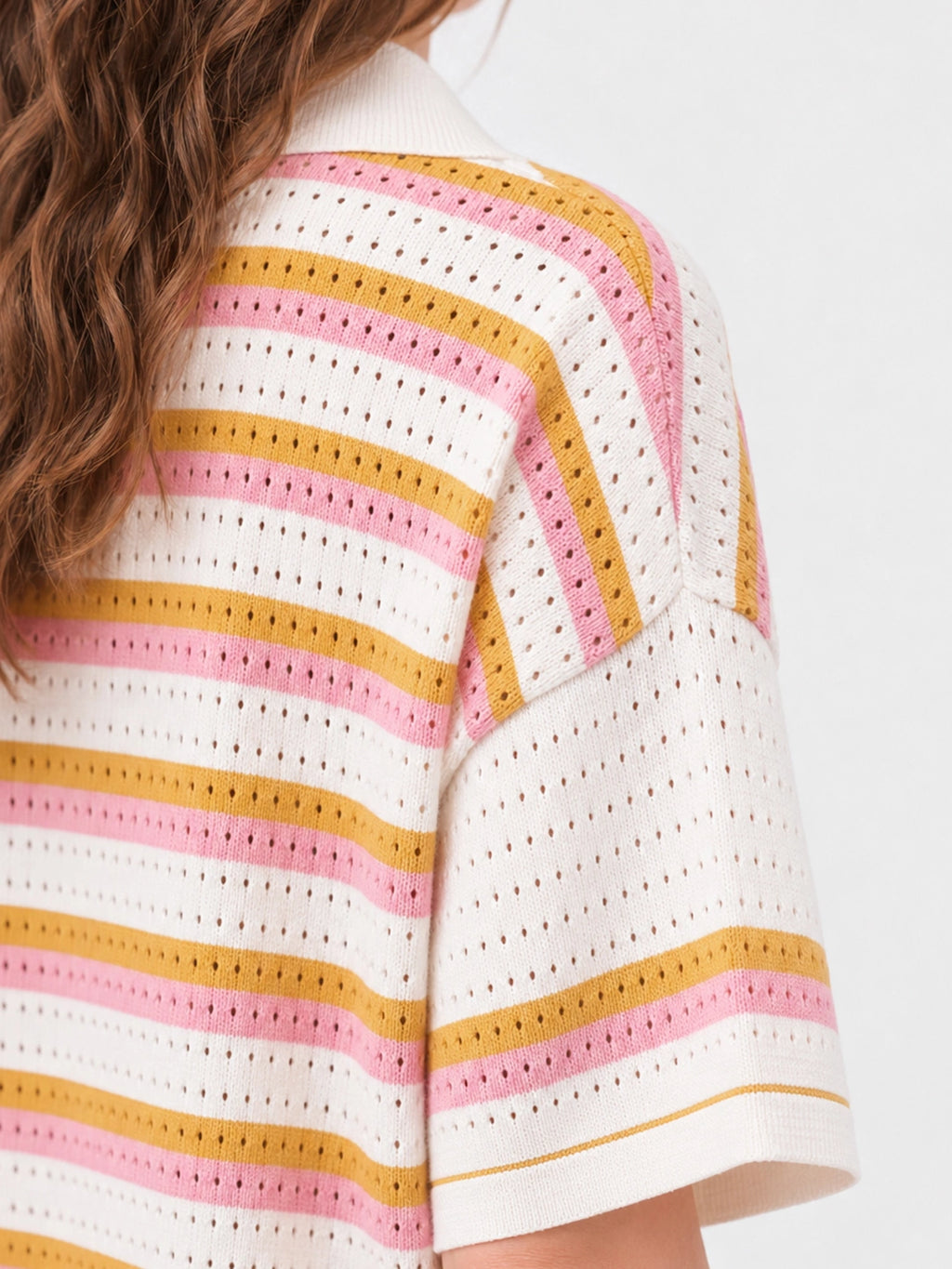 Striped Knit Shorts Two-Piece Set