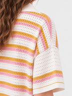 Striped Knit Shorts Two-Piece Set