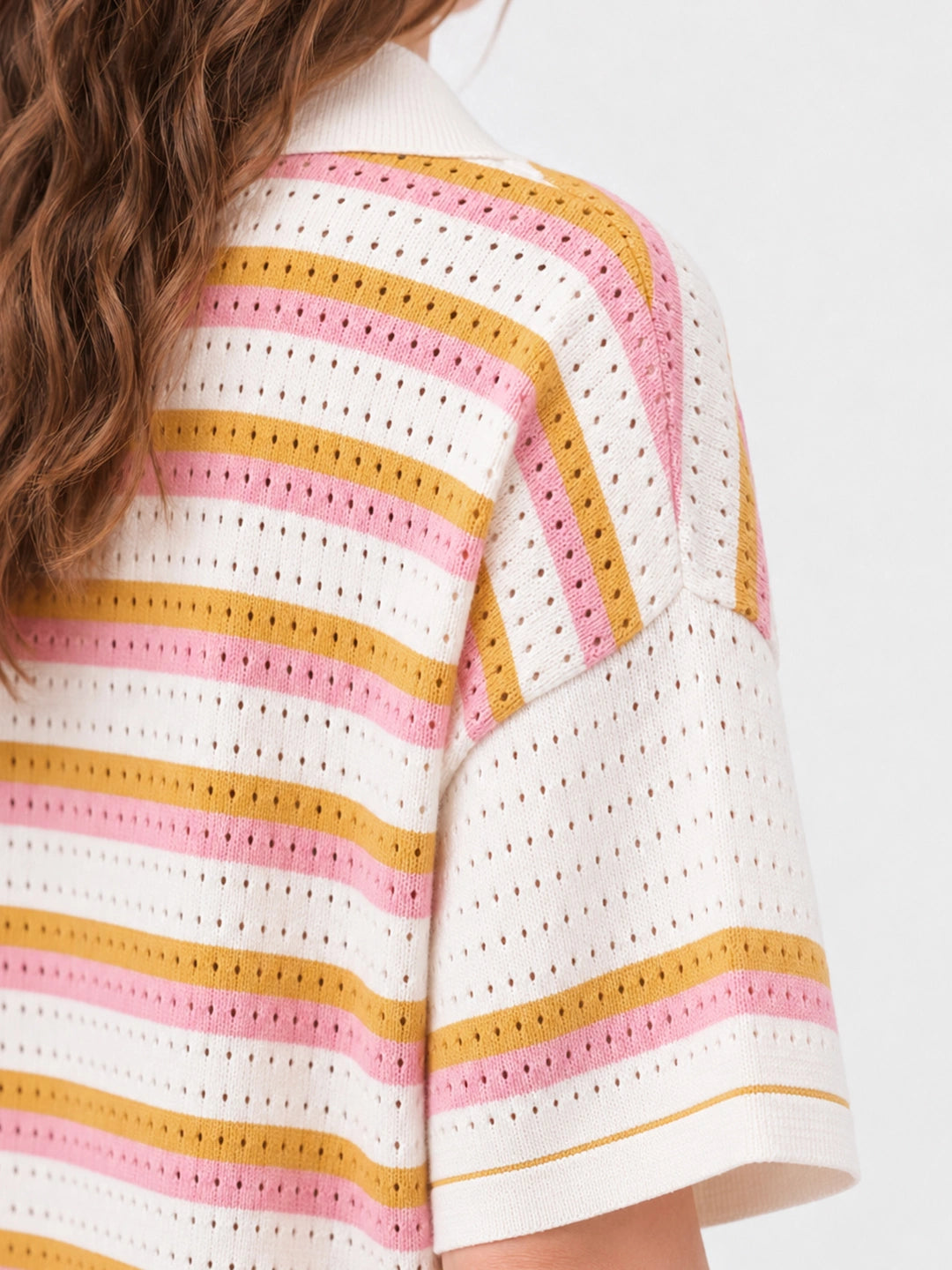 Striped Knit Shorts Two-Piece Set