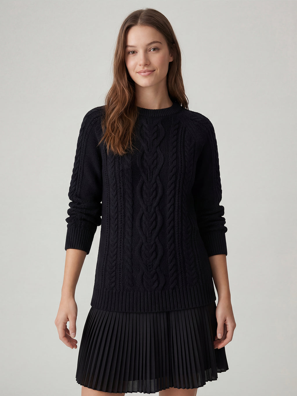 Sweater patchwork mini dress