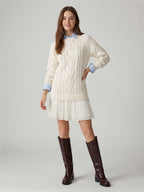 Sweater patchwork mini dress