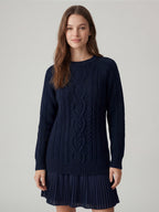 Sweater patchwork mini dress