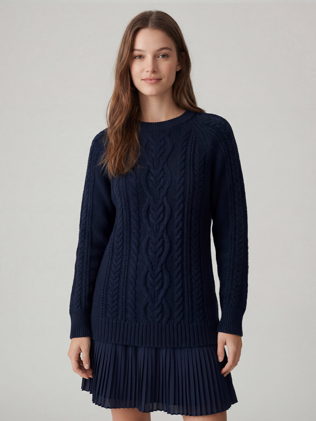 Sweater patchwork mini dress