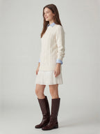 Sweater patchwork mini dress