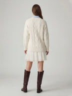 Sweater patchwork mini dress