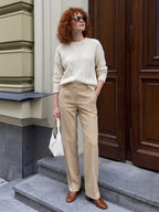 High-Waisted Commuter Suit Pants