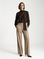 Textured blouse with foulard