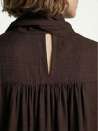 Textured blouse with foulard