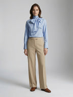 Textured blouse with foulard