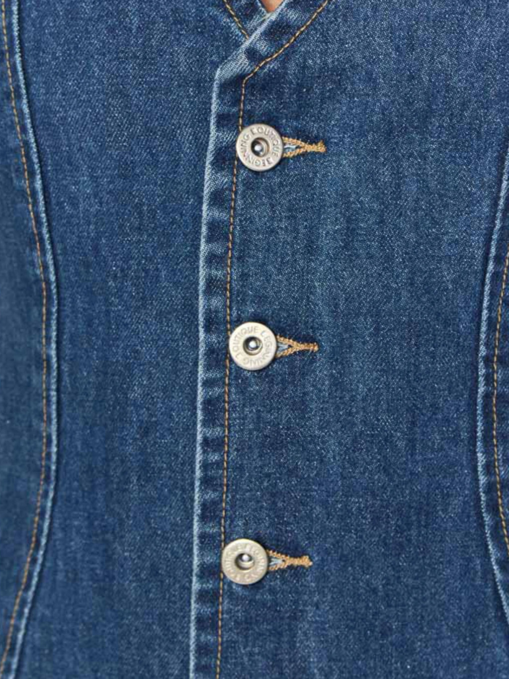 Tie-Back Button Front Denim Mini Dress