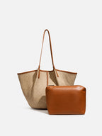 Vacation Raffia Woven Large Tote Bag