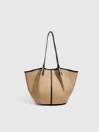 Vacation Raffia Woven Large Tote Bag