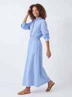 Variegated Stripe Cotton Poplin Shirt