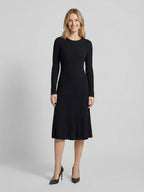Ribbed Cashmere Waist Shaping Midi Dress