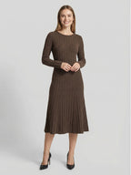 Ribbed Cashmere Waist Shaping Midi Dress