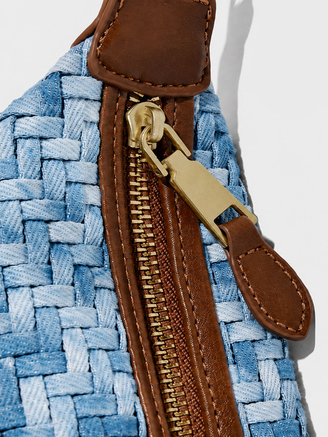 Woven Leather Large Slouchy Shoulder Bag