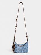 Woven Leather Large Slouchy Shoulder Bag