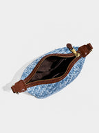 Woven Leather Large Slouchy Shoulder Bag