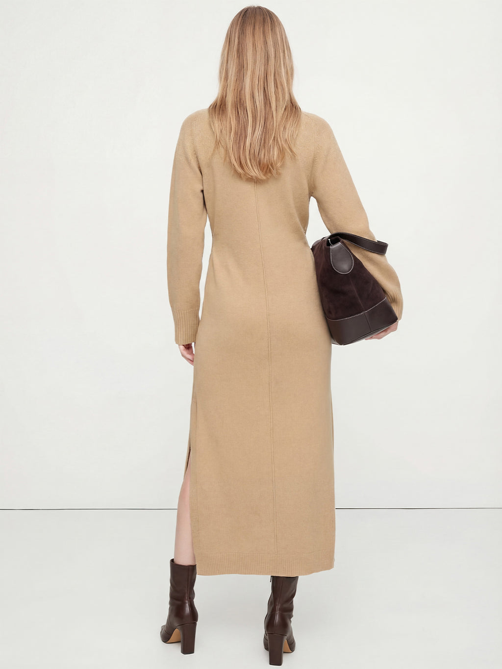 Wrap sweater dress