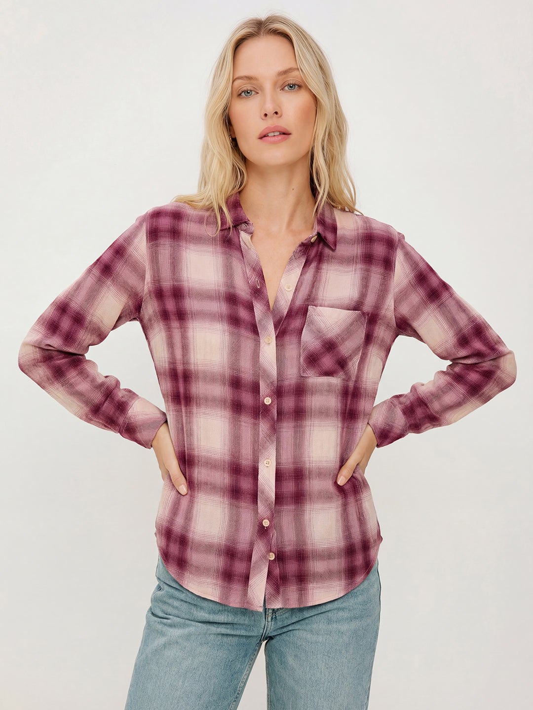 Collared Rayon Button Shirt Secondary image