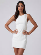 Sleeveless Tie Back Open-Back Mini Dress