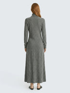 Turtleneck Wool Sweater Dress