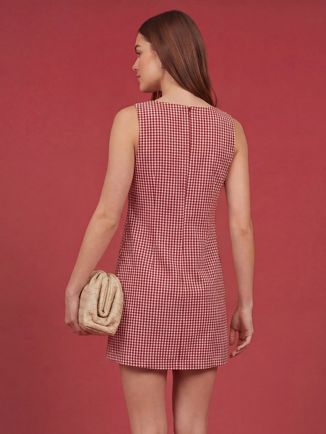 Valentine's Day Exclusive -Cotton Gingham Shift Dress