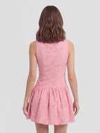 Broderie Eyelet Sleeveless Mini Dress