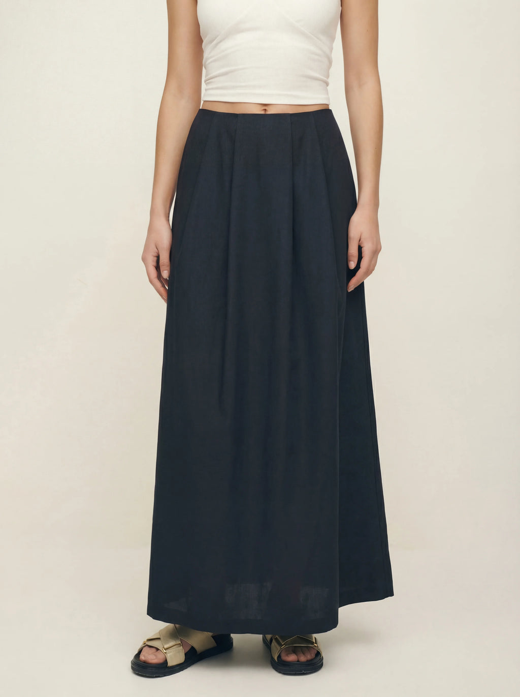 A-Line Puffy Cotton Skirt