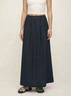 A-Line Puffy Cotton Skirt