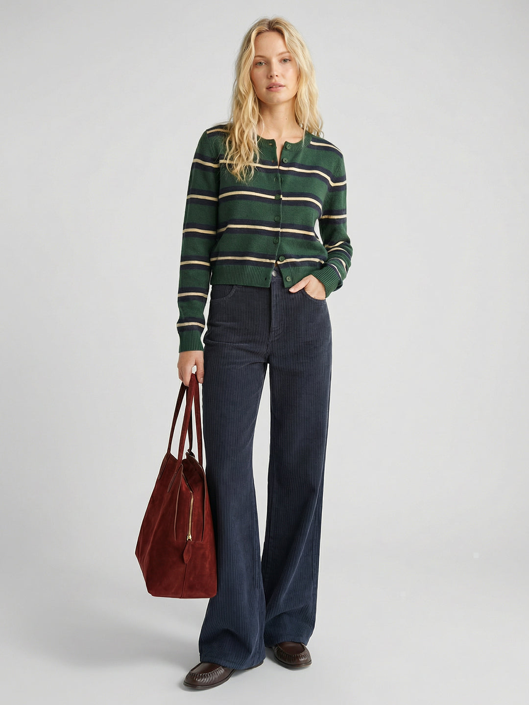 Loose Cropped Druffle Neck Long Sleeve Sweater Secondary image