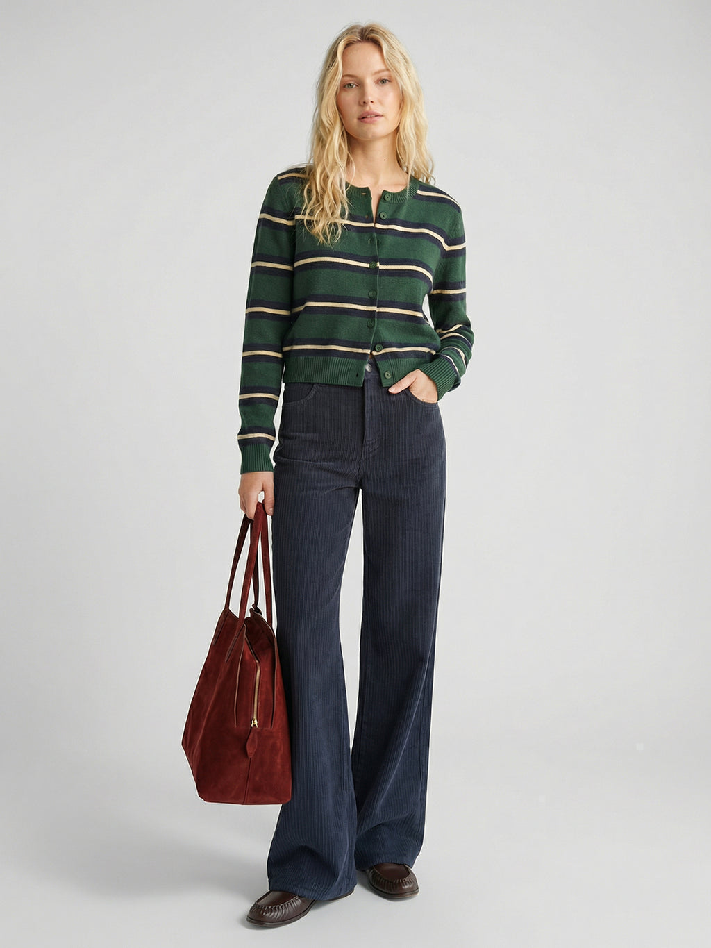 Loose Cropped Druffle Neck Long Sleeve Sweater