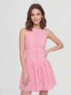 Broderie Eyelet Sleeveless Mini Dress
