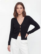 Sheer Knit Long Sleeve Cardigan