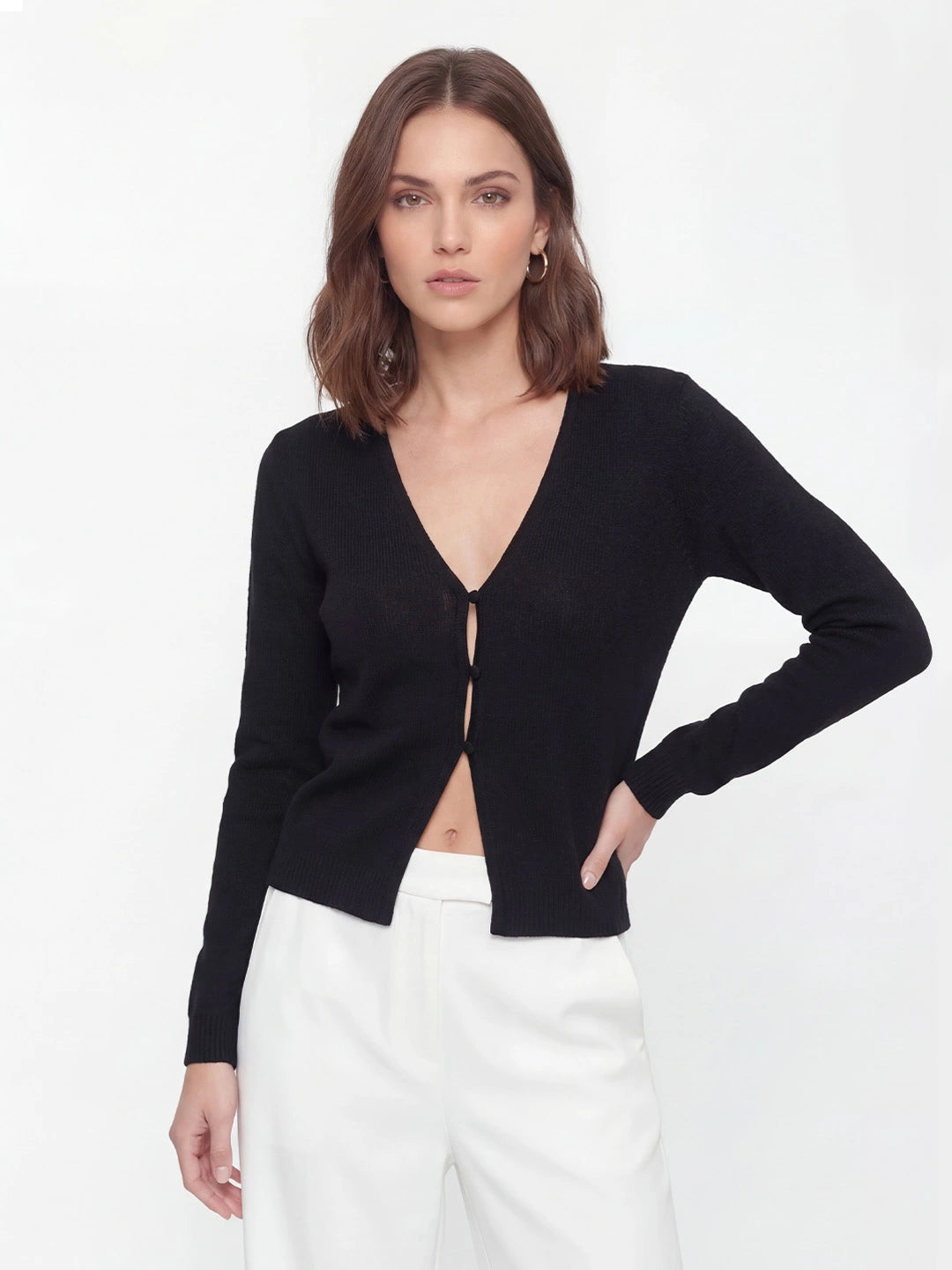 Sheer Knit Long Sleeve Cardigan