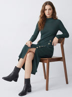 Button Knitted Sweater Dress