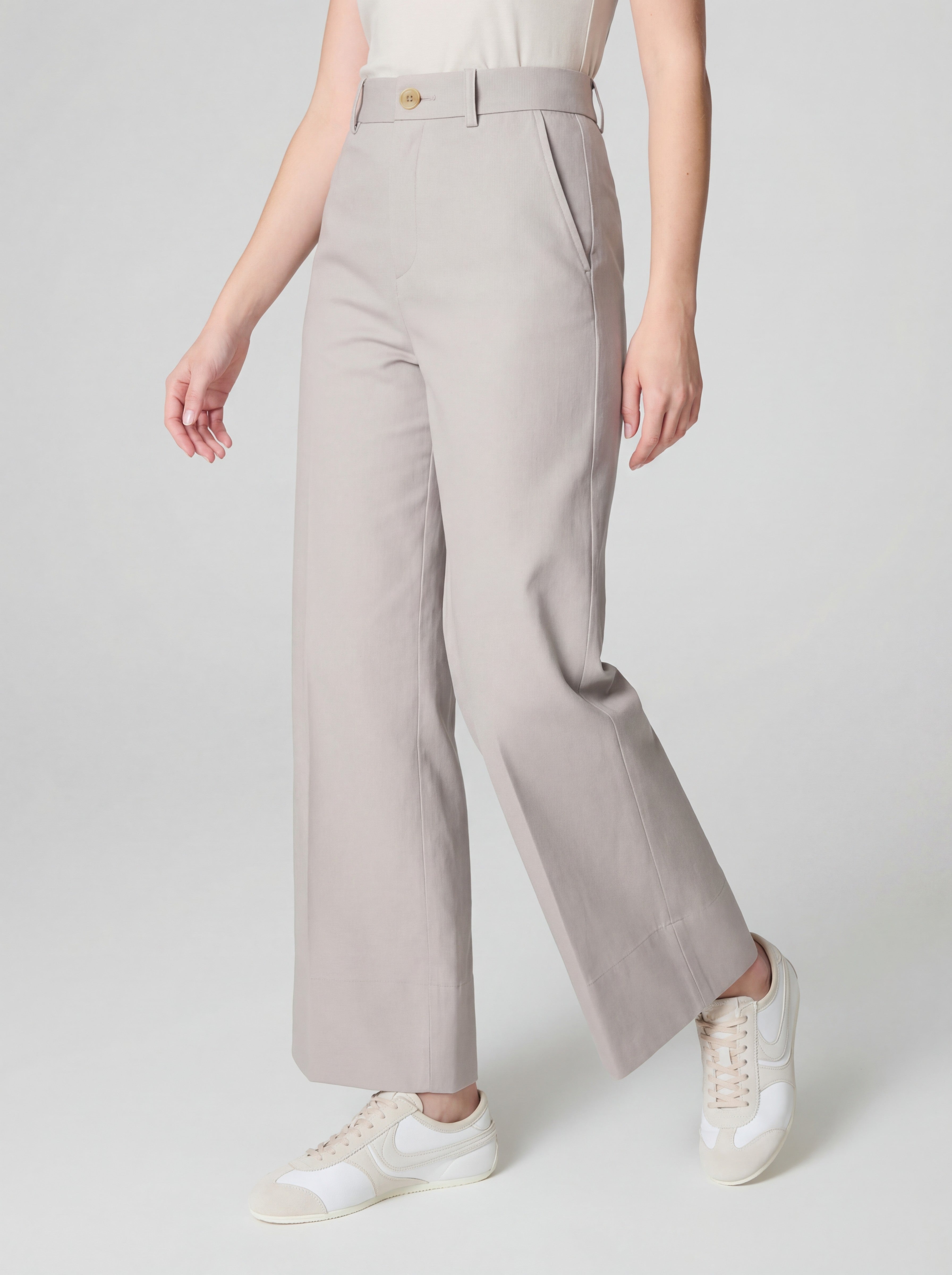 Stretch Twill Wide-Leg Pants Secondary image