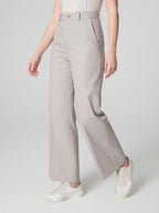 Stretch Twill Wide-Leg Pants