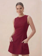 Valentine's Day Exclusive -Sleeveless mini dress with pockets