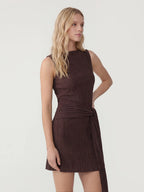 Tie Waist Cocktail Mini Dress