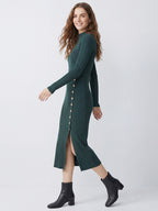 Button Knitted Sweater Dress
