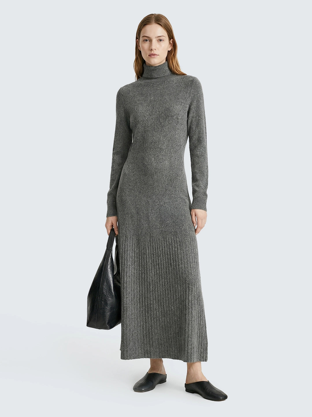 Turtleneck Wool Sweater Dress