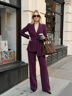 Shawl Collar Tailored Long Sleeve Professional Blazer