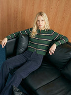 Loose Cropped Druffle Neck Long Sleeve Sweater