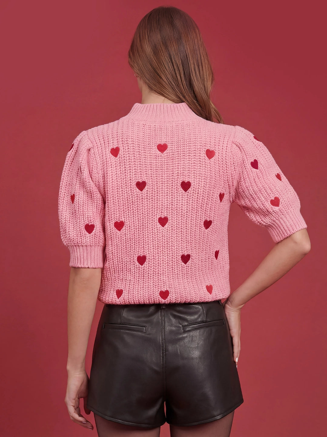 Valentine's Day Exclusive -Heart Shape Embroidery Sweater